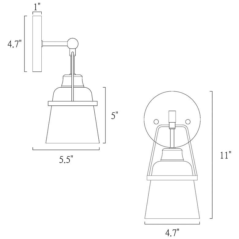 Image 5 Dendro 1-Light 4.7" Wide Brass Bath Light more views