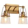Dendro 2-Light 13.4" Wide Brass Bath Light