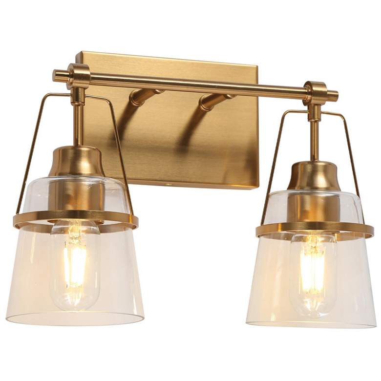 Image 1 Dendro 2-Light 13.4" Wide Brass Bath Light