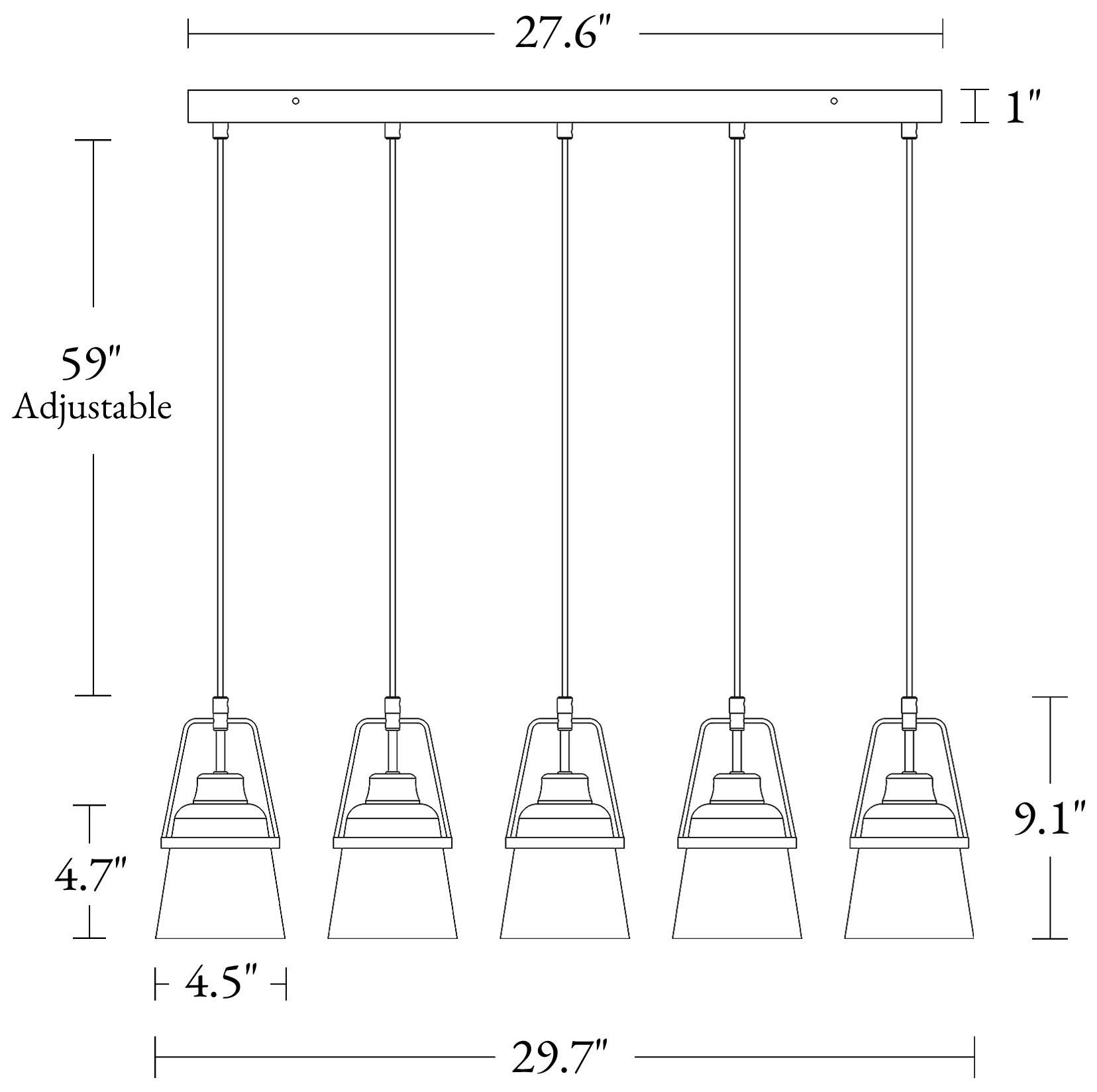 Image 5 Dendro 5-Light Gold Island Chandelier more views