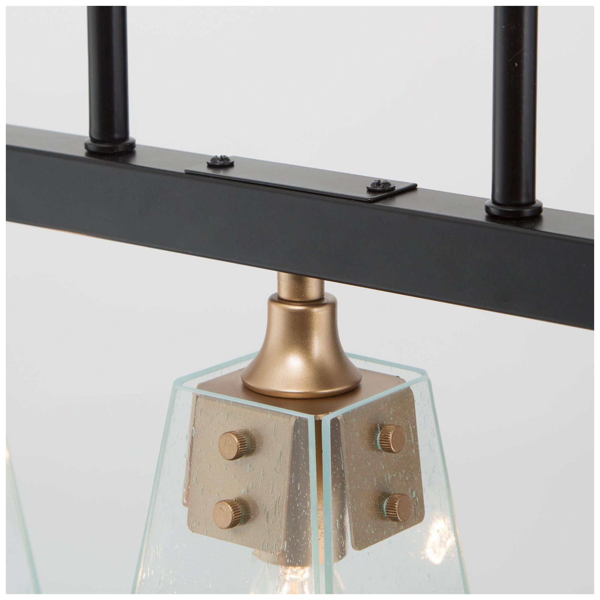 Image 4 Dendrophylax 34 1/4" Wide Black and Gold 5-Light Linear Chandelier more views