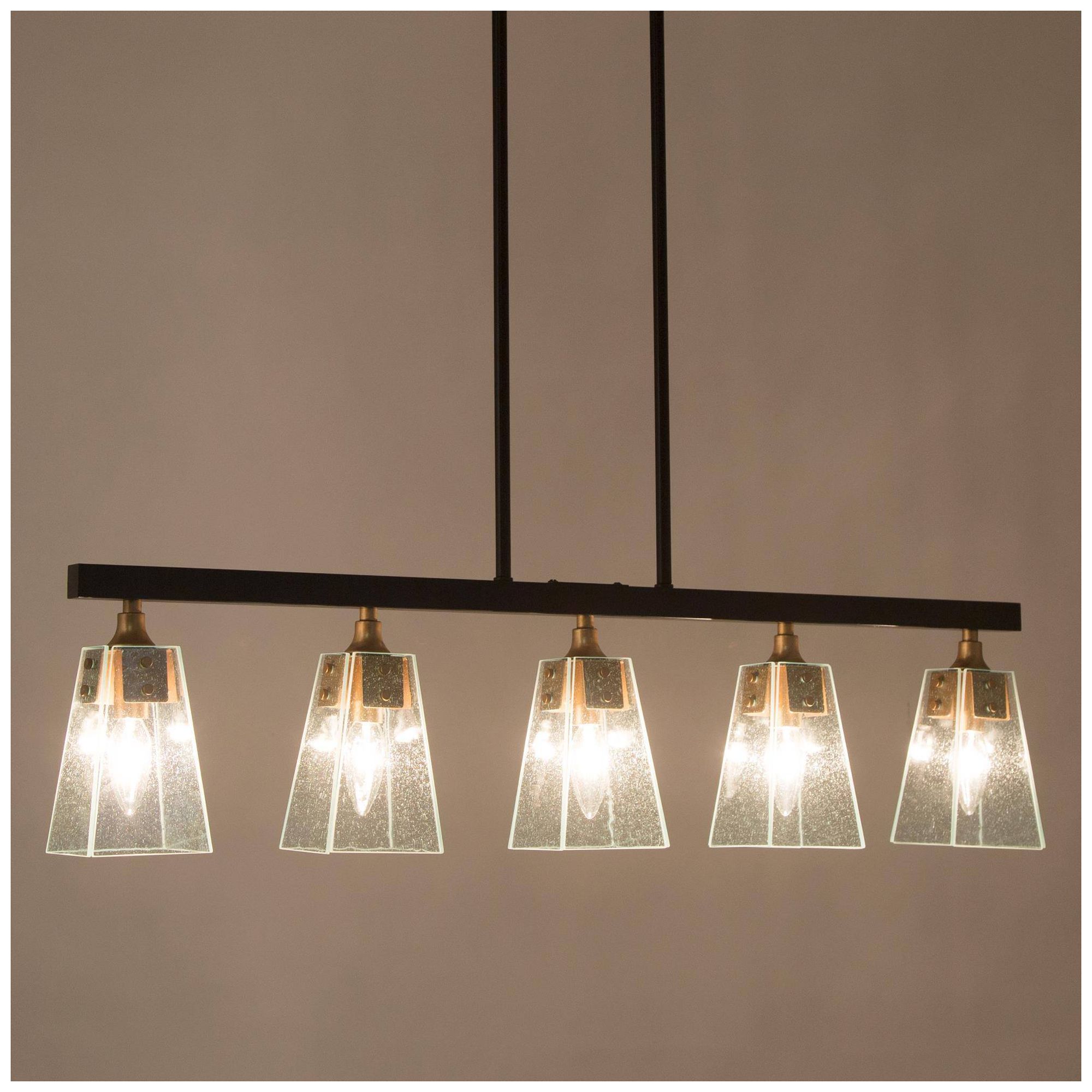 Image 7 Dendrophylax 34 1/4" Wide Black and Gold 5-Light Linear Chandelier more views