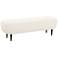 Denise 50 3/4" Wide Cream Boucle Fabric Bench