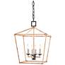 1_Denison 12 1/4" Wide Mole Black and Rattan 4-Light Pendant