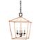 Denison 12 1/4" Wide Mole Black and Rattan 4-Light Pendant
