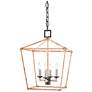 2_Denison 12 1/4" Wide Mole Black and Rattan 4-Light Pendant more views