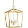 Denison 26"W 4-Light Gold Leaf Lantern Pendant Chandelier