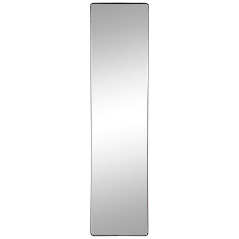 Image 1 Denley Chrome Metal 20" x 80" Rectangular Floor Mirror