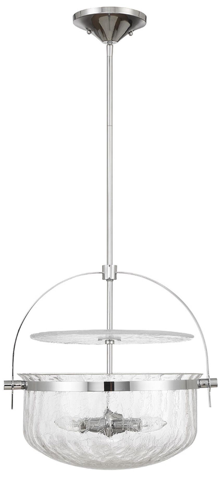 Image 2 Denmar 4-Light Convertible Semi-Flush or Pendant in Polished Chrome more views