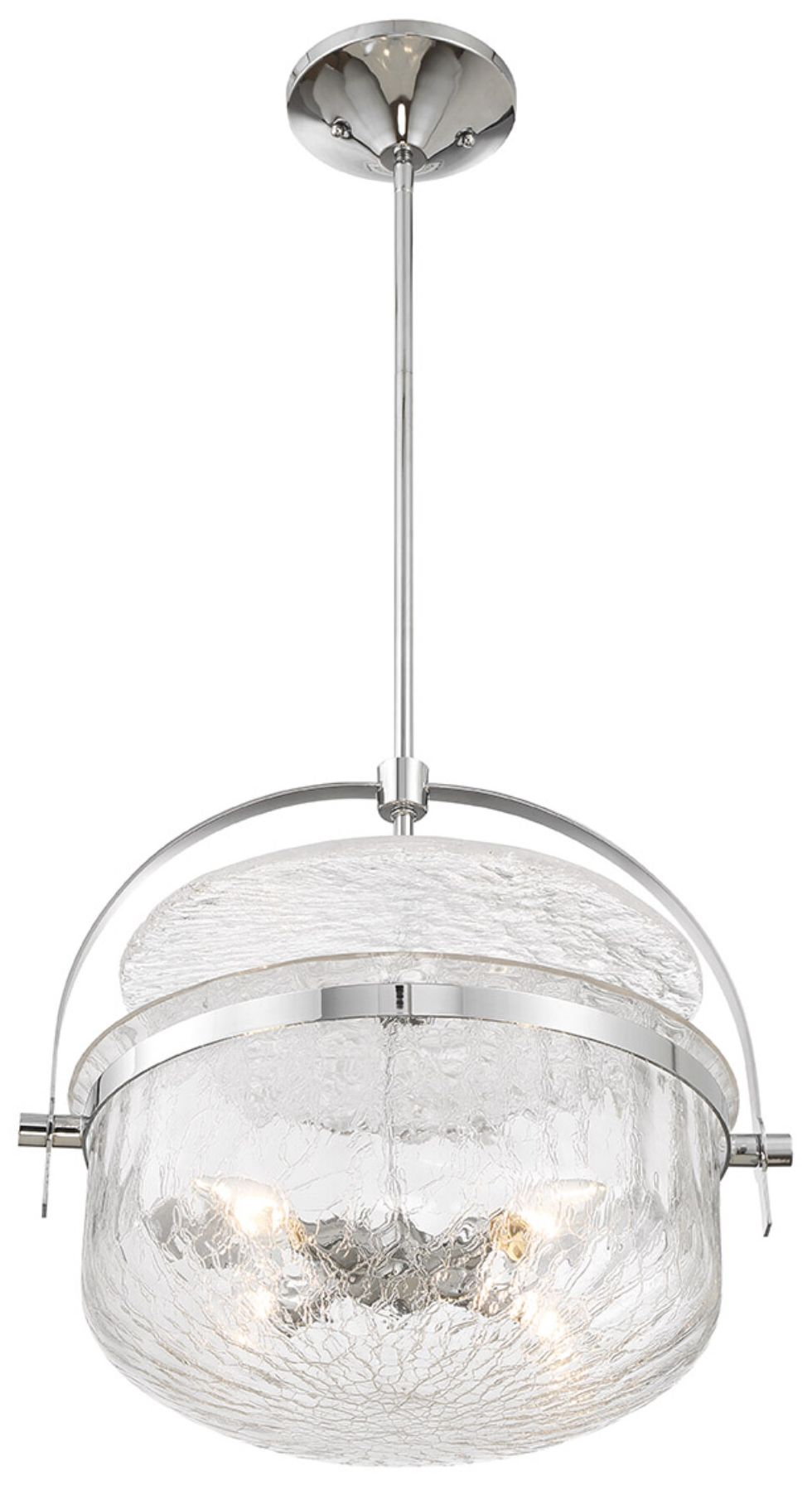 Image 3 Denmar 4-Light Convertible Semi-Flush or Pendant in Polished Chrome more views