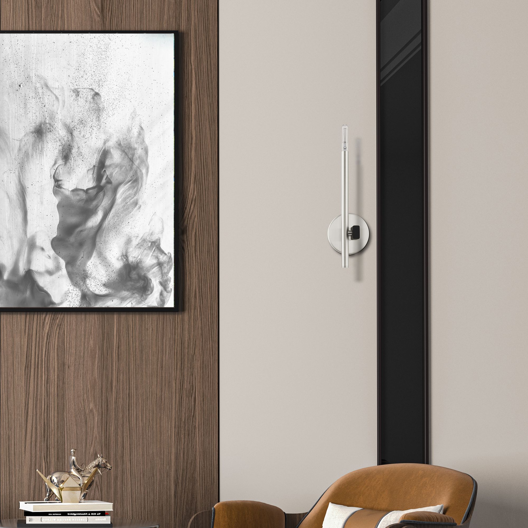 Denmark 1 Light Brushed Nickel ADA Single Sconce