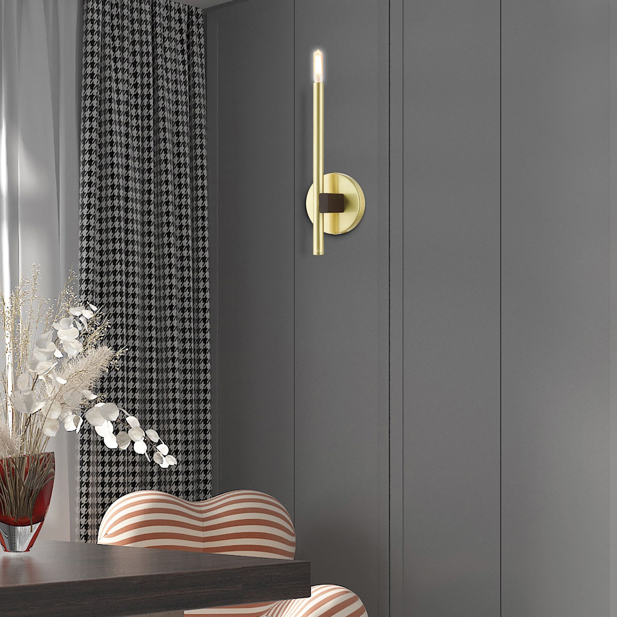 Denmark 1 Light Satin Brass ADA Single Sconce
