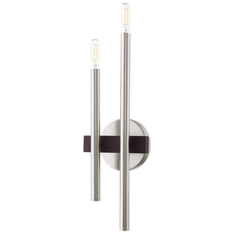 Image 4 Denmark 18" High Brushed Nickel 2-Light Wall Sconce more views