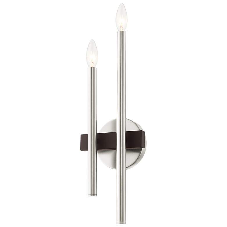 Image 6 Denmark 18" High Brushed Nickel 2-Light Wall Sconce more views