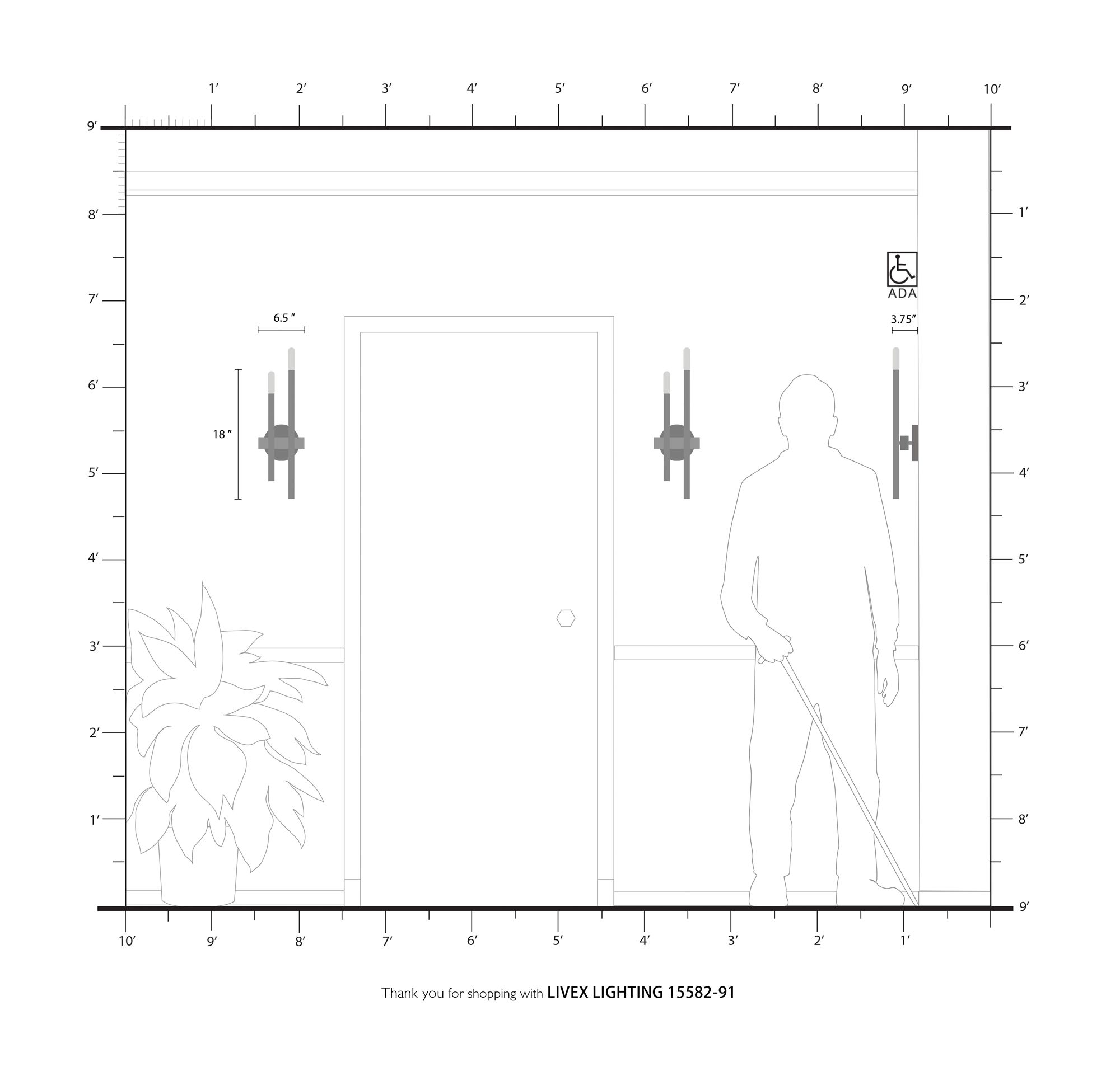 Denmark 18" High Brushed Nickel 2-Light Wall Sconce