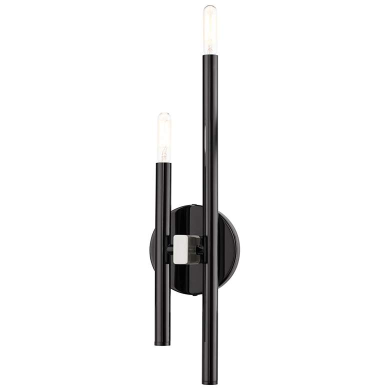 Image 1 Denmark 2 Light Black Chrome ADA Double Sconce