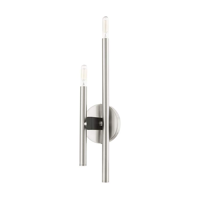 Image 3 Denmark 2 Light Brushed Nickel ADA Double Sconce more views