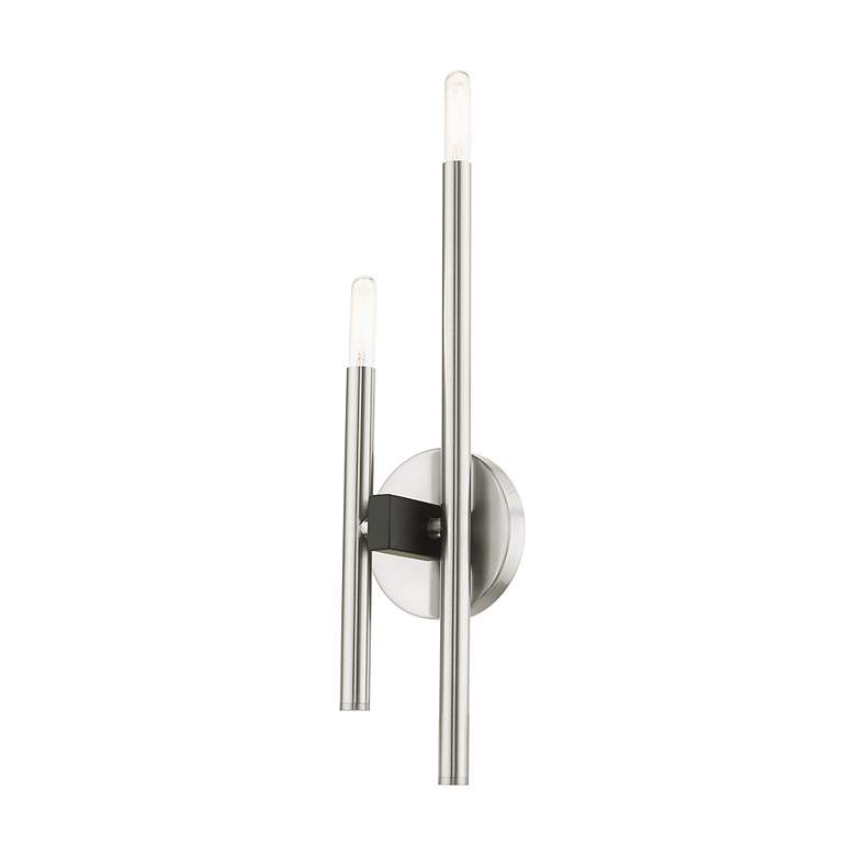 Image 5 Denmark 2 Light Brushed Nickel ADA Double Sconce more views