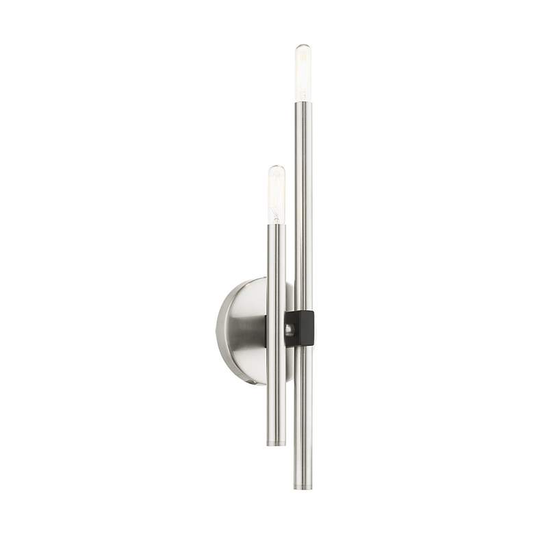 Image 6 Denmark 2 Light Brushed Nickel ADA Double Sconce more views