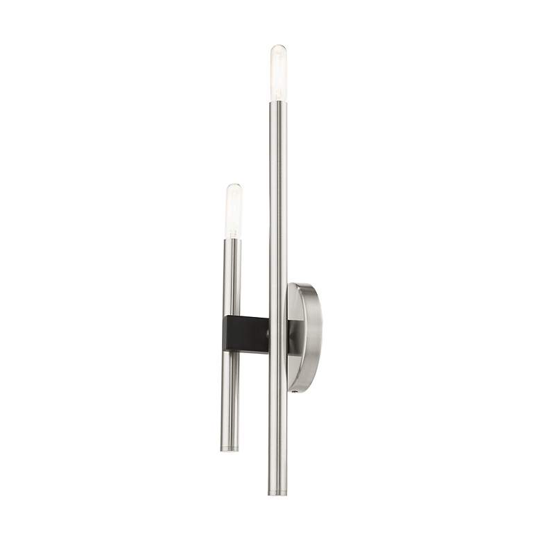 Image 7 Denmark 2 Light Brushed Nickel ADA Double Sconce more views