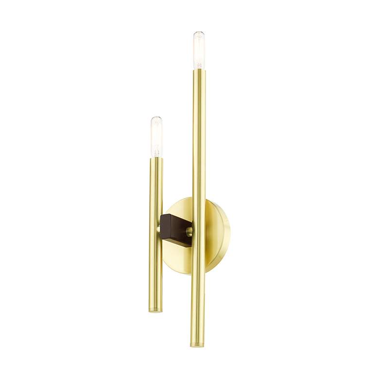Image 5 Denmark 2 Light Satin Brass ADA Double Sconce more views