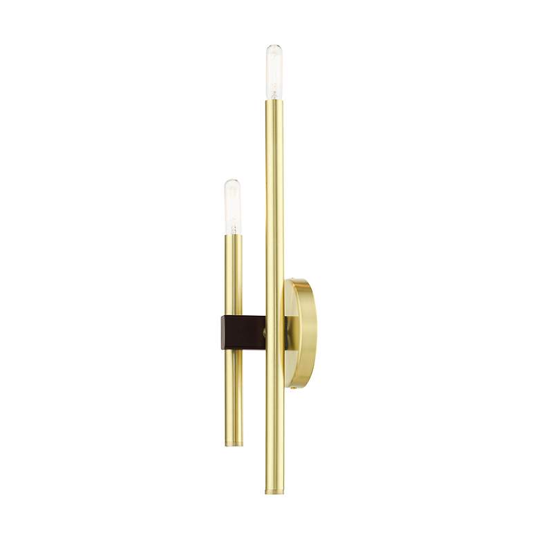 Image 6 Denmark 2 Light Satin Brass ADA Double Sconce more views