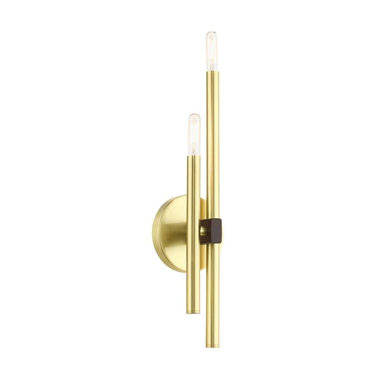 Image 7 Denmark 2 Light Satin Brass ADA Double Sconce more views
