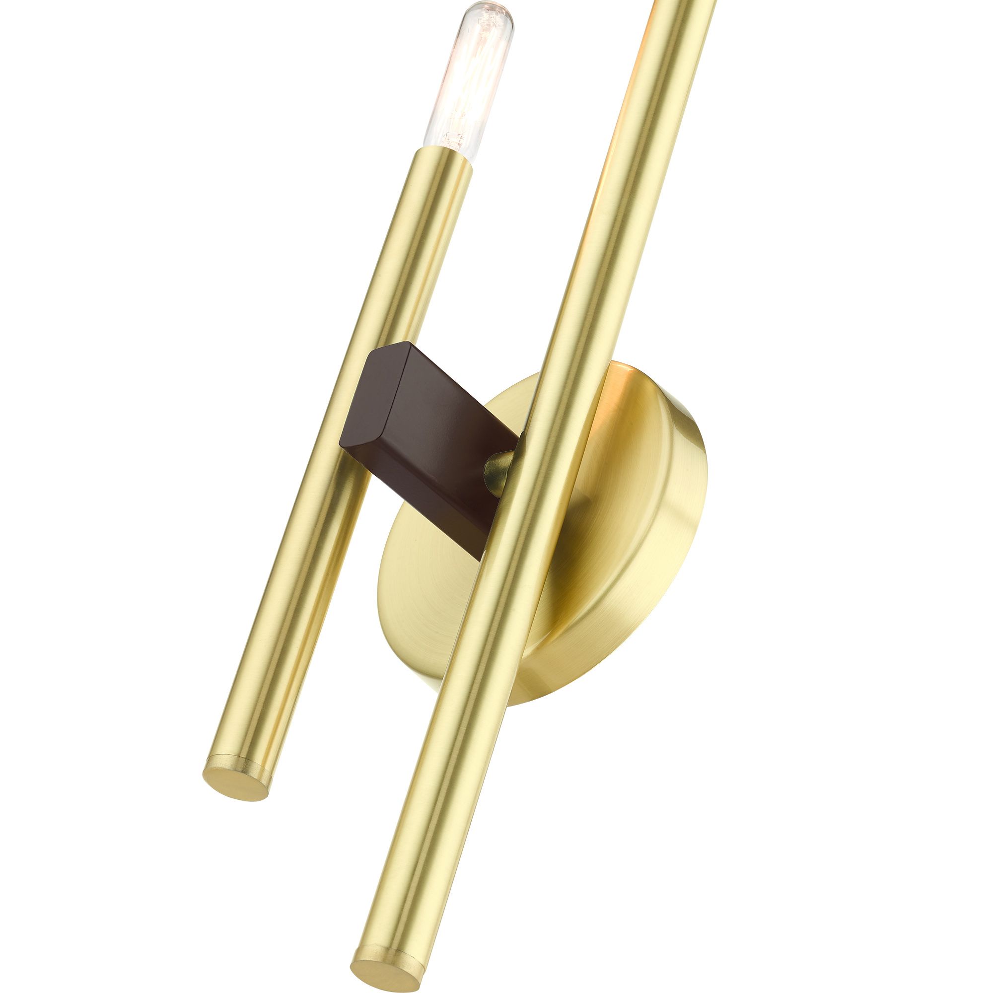 Denmark 2 Light Satin Brass ADA Double Sconce