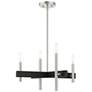 3_Denmark 20"W Brushed Nickel with Black 4-Light Chandelier
