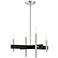 Denmark 20"W Brushed Nickel with Black 4-Light Chandelier