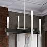2_Denmark 20"W Brushed Nickel with Black 4-Light Chandelier