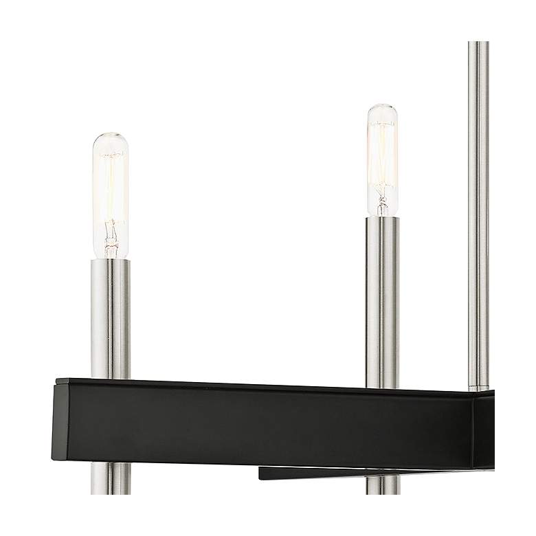 Image 4 Denmark 20"W Brushed Nickel with Black 4-Light Chandelier more views