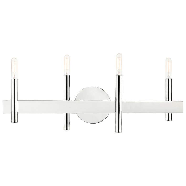 Image 2 Denmark 23 1/2" Wide Polished Chrome 4-Light Bath Light