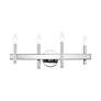 Denmark 23 1/2" Wide Polished Chrome 4-Light Bath Light