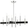 3_Denmark 28"W Brushed Nickel with Black 8-Light Chandelier
