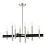 4_Denmark 28"W Brushed Nickel with Black 8-Light Chandelier more views