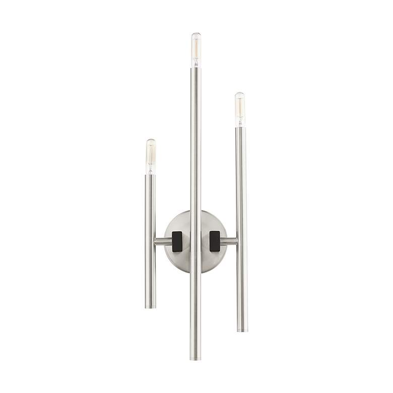 Image 3 Denmark 3 Light Brushed Nickel ADA Triple Sconce more views