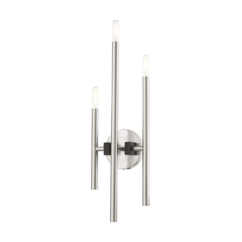 Image 5 Denmark 3 Light Brushed Nickel ADA Triple Sconce more views