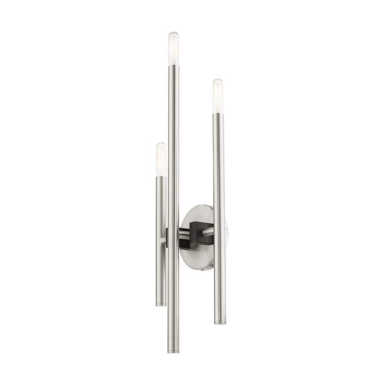 Image 6 Denmark 3 Light Brushed Nickel ADA Triple Sconce more views