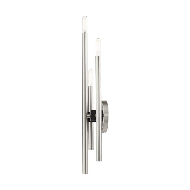 Image 7 Denmark 3 Light Brushed Nickel ADA Triple Sconce more views
