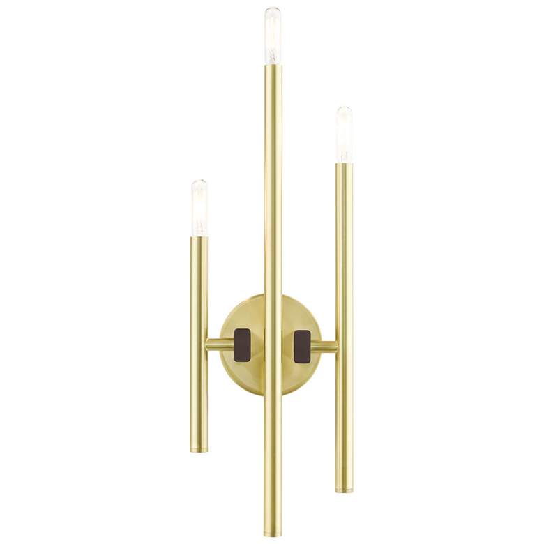 Image 1 Denmark 3 Light Satin Brass ADA Triple Sconce