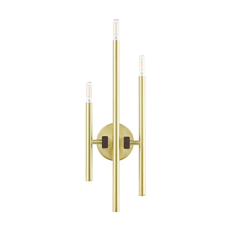 Image 3 Denmark 3 Light Satin Brass ADA Triple Sconce more views