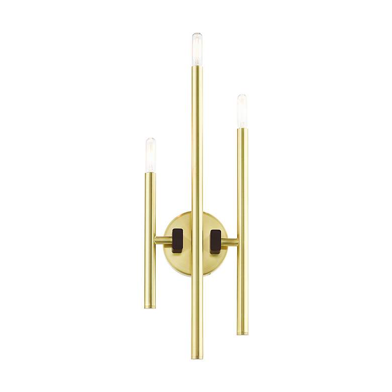 Image 4 Denmark 3 Light Satin Brass ADA Triple Sconce more views
