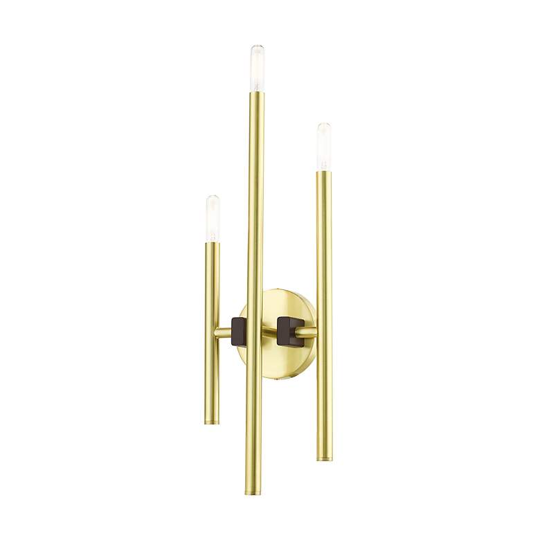 Image 5 Denmark 3 Light Satin Brass ADA Triple Sconce more views