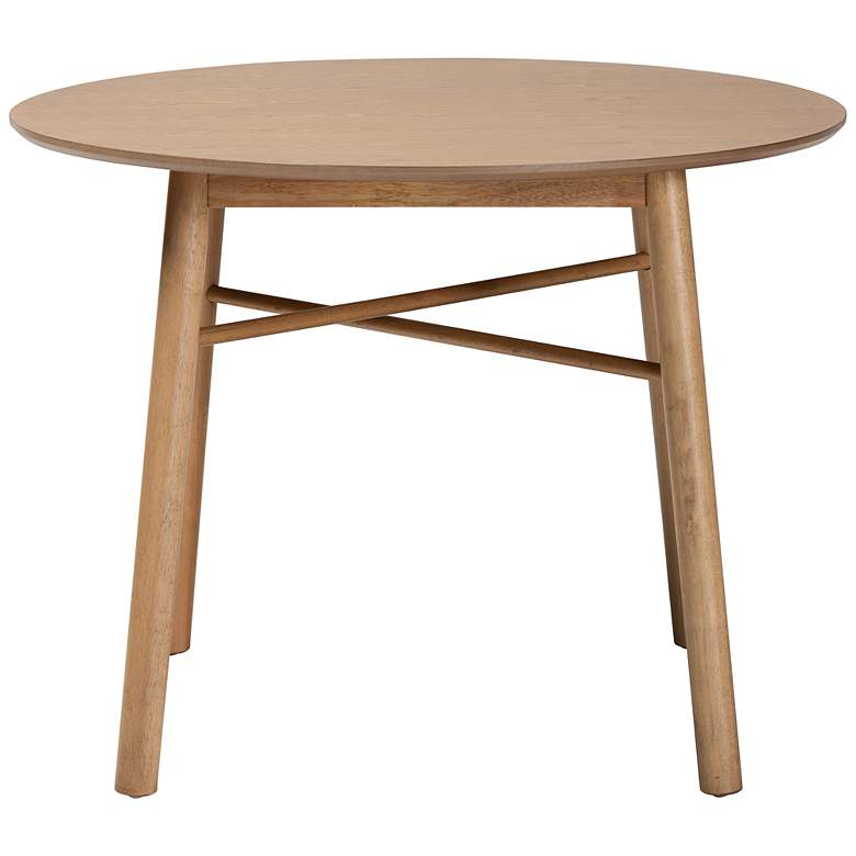 Image 5 Denmark 39 1/2 inch Wide Oak Brown Wood Round Dining Table more views