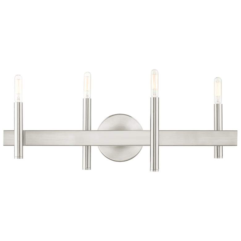 Image 1 Denmark 4 Light Brushed Nickel Bath Vanity