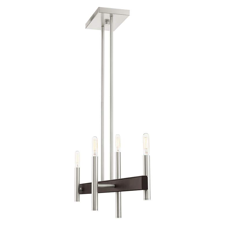 Image 5 Denmark 4 Light Brushed Nickel Linear Chandelier more views