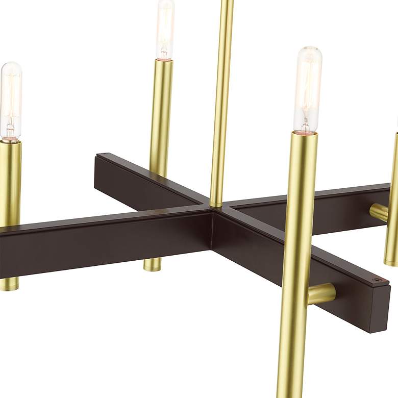 Image 7 Denmark 4 Light Satin Brass Chandelier more views