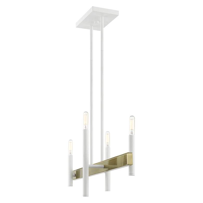 Image 5 Denmark 4 Light White Linear Chandelier more views