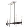6_Denmark 48" Wide Brushed Nickel 8-Light Linear Chandelier more views